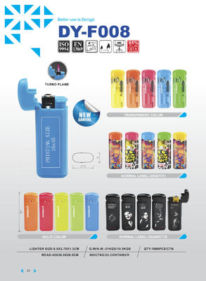 Dongyi EUR Style classique Flip Windproof Gas Lighter Dy-F008 avec une demande personnalisée