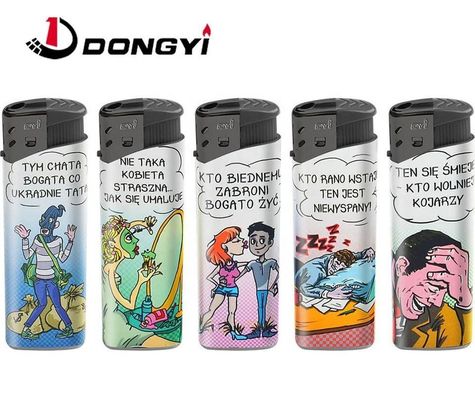 Étiquette personnalisée en plastique Dy-026 Cartoon Figure Étiquette de camping allume-cigare électronique
