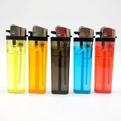 8.0*2.37*1.18 cm Cinq couleurs plastique Gas Flint Lighter avec tête noire