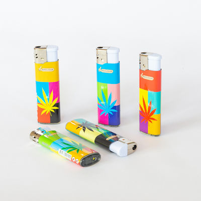 Demande personnalisée Design d'étiquette de cinq couleurs allume-cigare pour cigarette Nickel Wind Cap