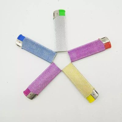 Personnalisation Importation de cigarette à recharge directe allume-cigare électrique avec autocollant diamant Dy-007