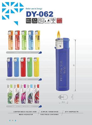 L'allumeur de cigarettes transparent de couleur mince de 8,1*2,03*1,16 cm avec fonction de recharge