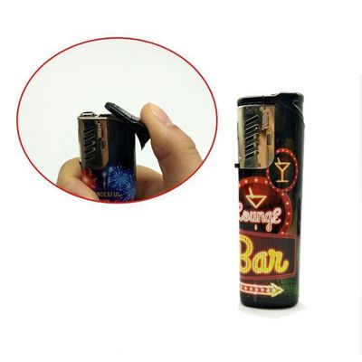 Cigarette pratique étanche à vent allume-flamme avec anneau de téléphone et jet flame design