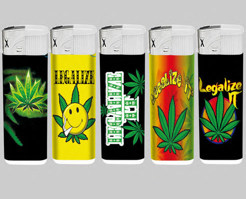 Allumeur à gaz électronique à logo personnalisé pour cadeau de cigarette ou décoratif