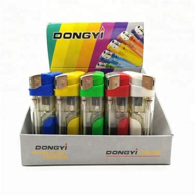 Cinq couleurs en plastique LED Cakmak électronique rechargeable allume-cigare à gaz