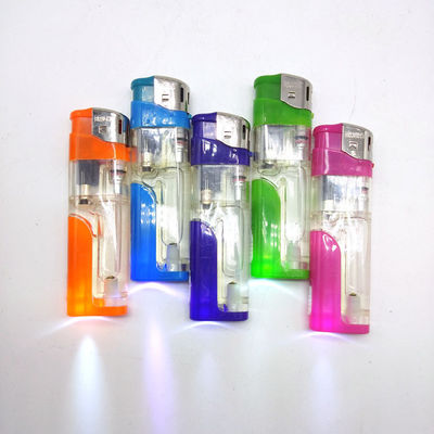 Allume-cigarettes à couleur transparente avec logo personnalisé LED personnalisation d'allume-cigarettes électrique