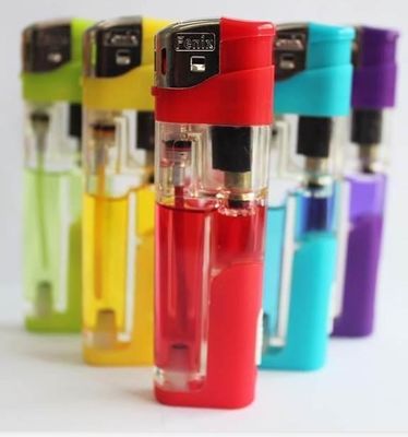 Allume-cigarettes à couleur transparente avec logo personnalisé LED personnalisation d'allume-cigarettes électrique