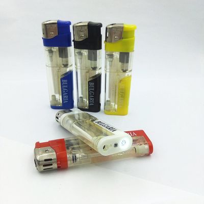 Lumière LED électrique en plastique de couleur transparente rechargeable 8.22*2.49*1.14CM