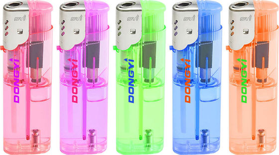 DY-F002 Cadeau avec lampe de poche pour homme allume-cigarettes électroniques en plastique résistant au vent jetable