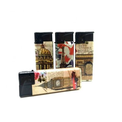 Logo personnalisé allume-cigarettes en plastique jetable portable résistant au vent pour l'extérieur