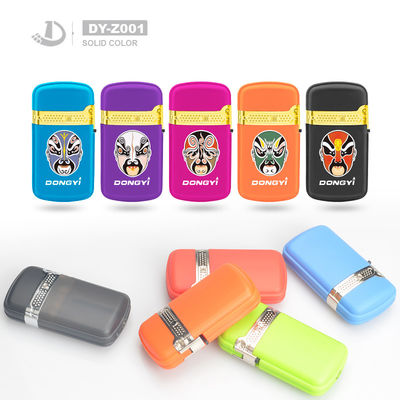 Matériau plastique Le dernier style Flip Turbo Flame Piezo Windproof Lumière à gaz rechargeable